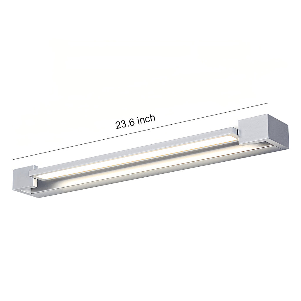Modern Chrome Vanity Light | 360° Rotatable Head with Acrylic Shade for Perfect Bathroom Lighting