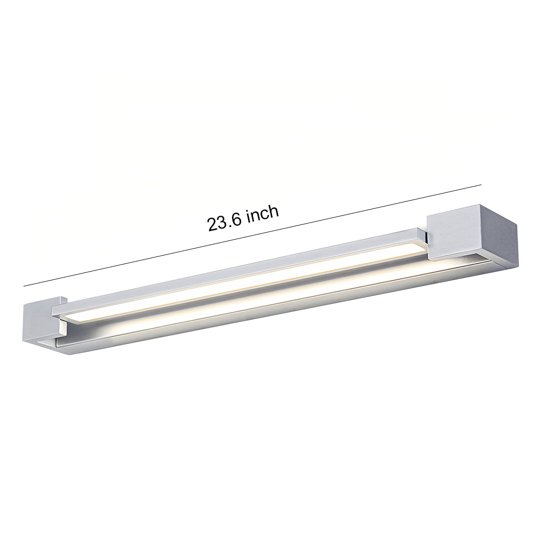Modern Chrome Vanity Light | 360° Rotatable Head with Acrylic Shade for Perfect Bathroom Lighting