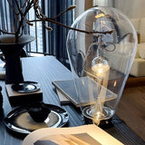 Modern Glass Desk Lamp with Touch-Dimming & Magnetic Control | Stylish Black Table Lamp for Home Office