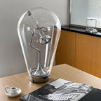 Modern Glass Desk Lamp with Touch-Dimming & Magnetic Control | Stylish Black Table Lamp for Home Office