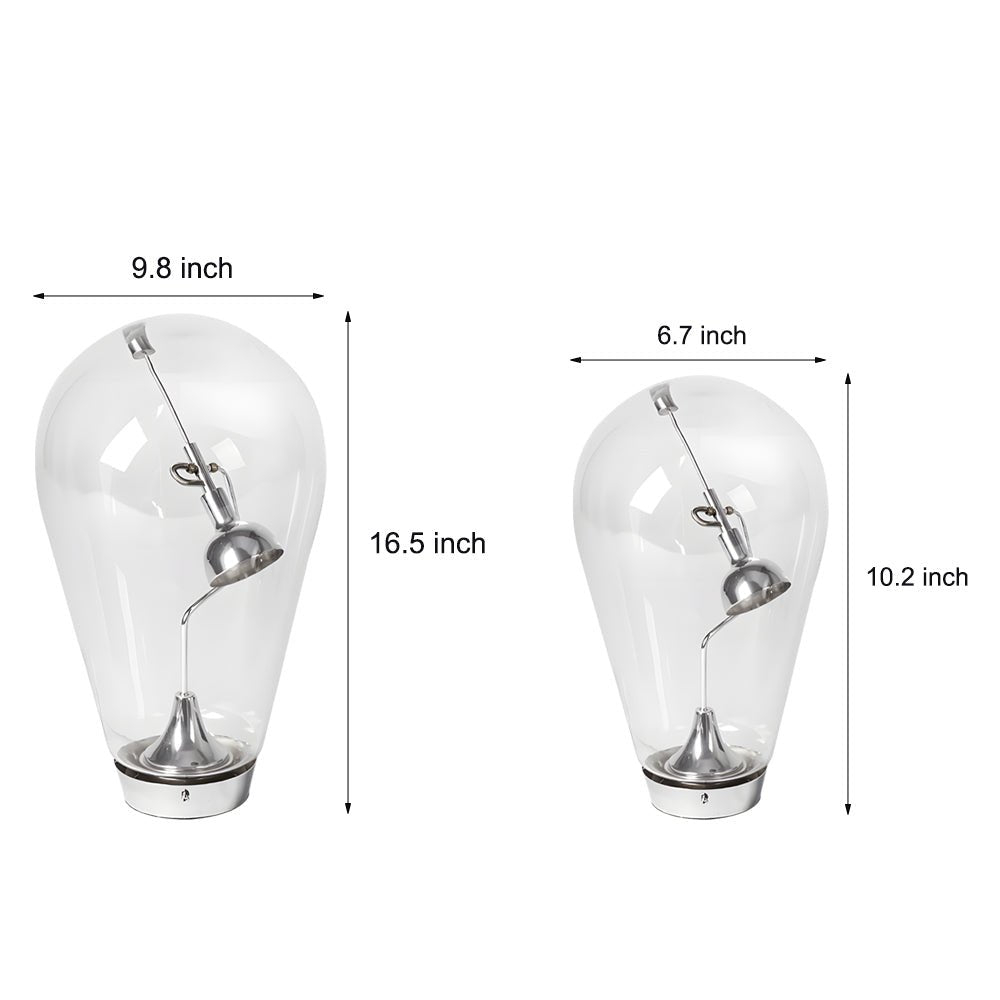 Schreibtischleuchte aus Glas mit Touch-Dimmer, schwarz