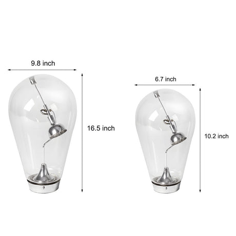 Modern Glass Desk Lamp with Touch-Dimming & Magnetic Control | Stylish Black Table Lamp for Home Office