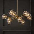Modern Globe Sputnik Chandelier Light with 12 Dimmable Bulbs | Adjustable Height Design for Stunning Dining Room Illumination