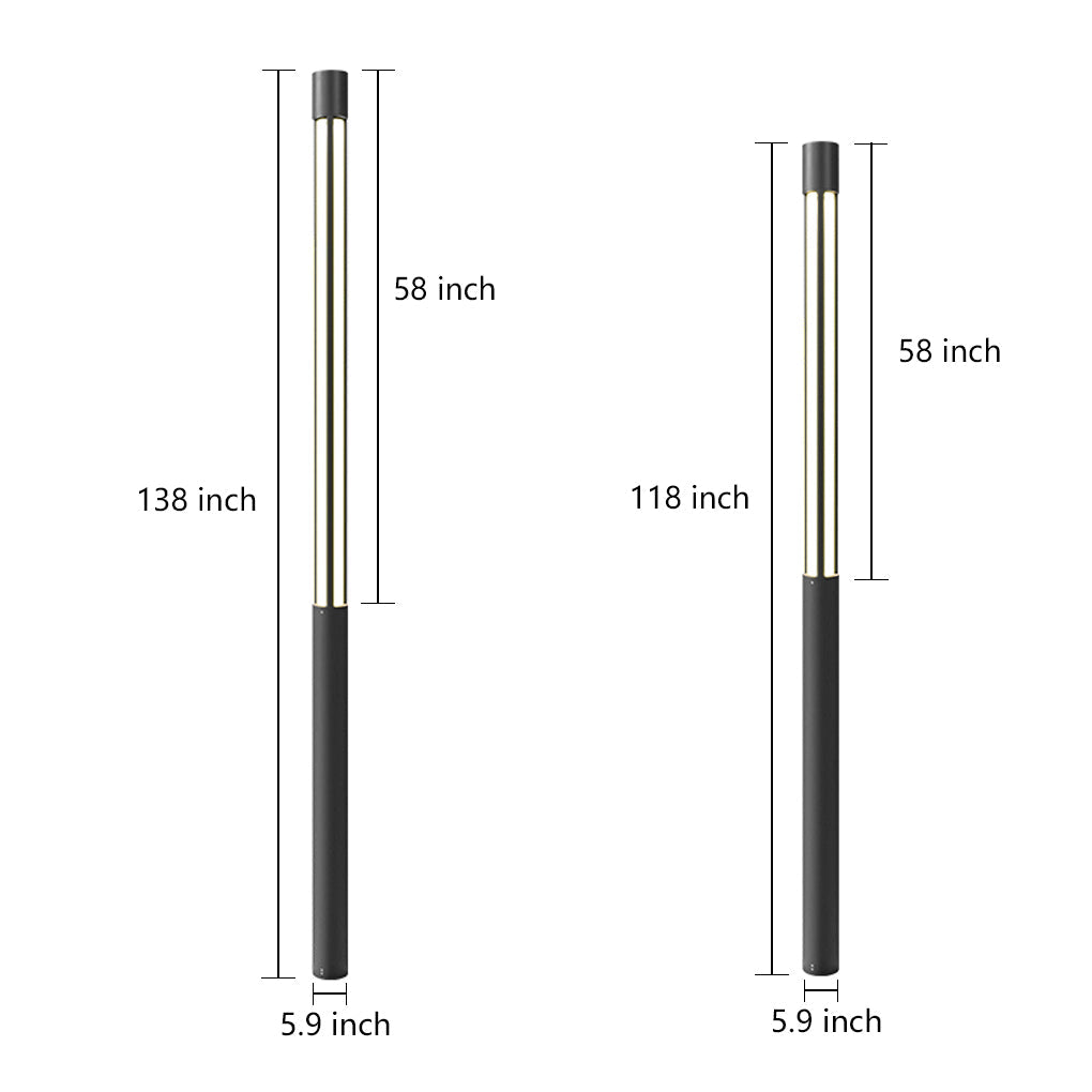 Modern LED Bollard Lights | Cylindrical Design with Waterproof Protection | Exterior Illumination for Elegant Outdoor Spaces