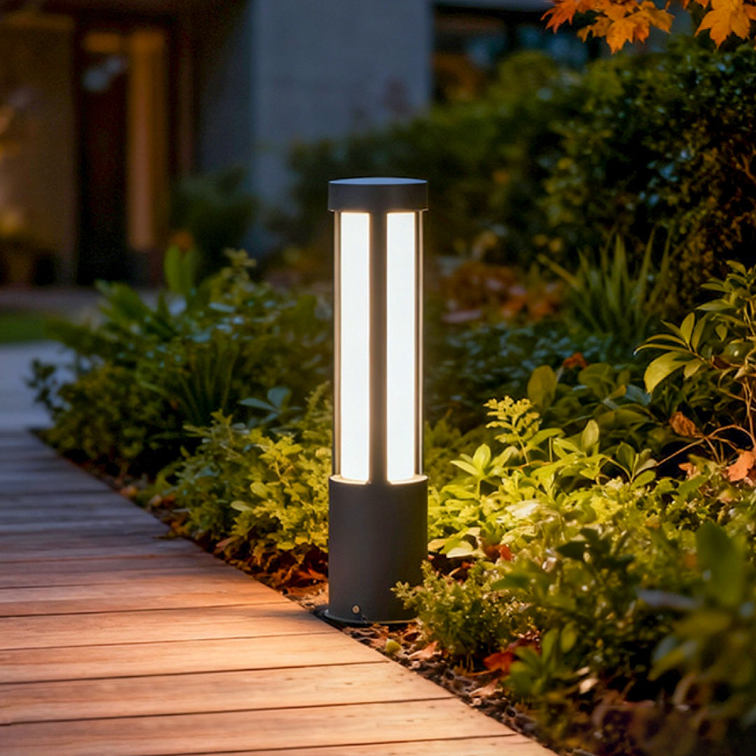 Modern LED Bollard Lights | Cylindrical Outdoor Design with Waterproof Rating | Ideal for Elegant Pathway Illumination