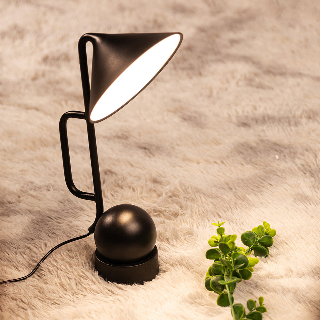 Modern LED Desk Lamp | Adjustable Black Table Lamp with Dimmable Light | Stylish Design for Home Office