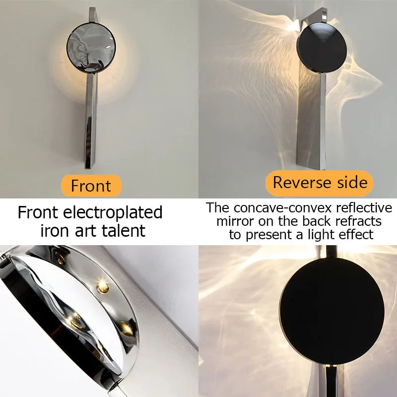 Modern Rotatable LED Stainless Steel Wall Sconce for Bedroom