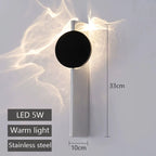 Modern Rotatable LED Stainless Steel Wall Sconce for Bedroom