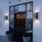 Modern LED Wall Sconces | Curved Design with Dual-Directional Lighting | Stylish Outdoor Illumination for Elegant Spaces