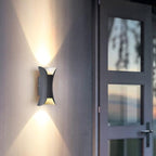 Modern LED Wall Sconces | Curved Design with Dual-Directional Lighting | Stylish Outdoor Illumination for Elegant Spaces