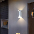 Modern LED Wall Sconces | Curved Design with Dual-Directional Lighting | Stylish Outdoor Illumination for Elegant Spaces