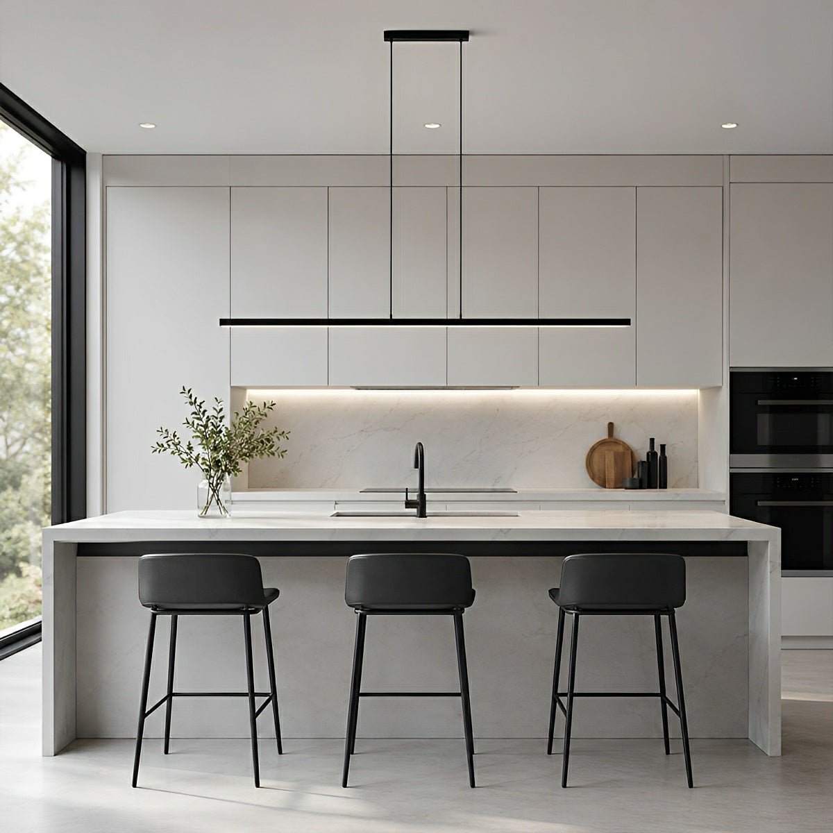 Modern Adjustable Up Down Linear LED Pendant Light