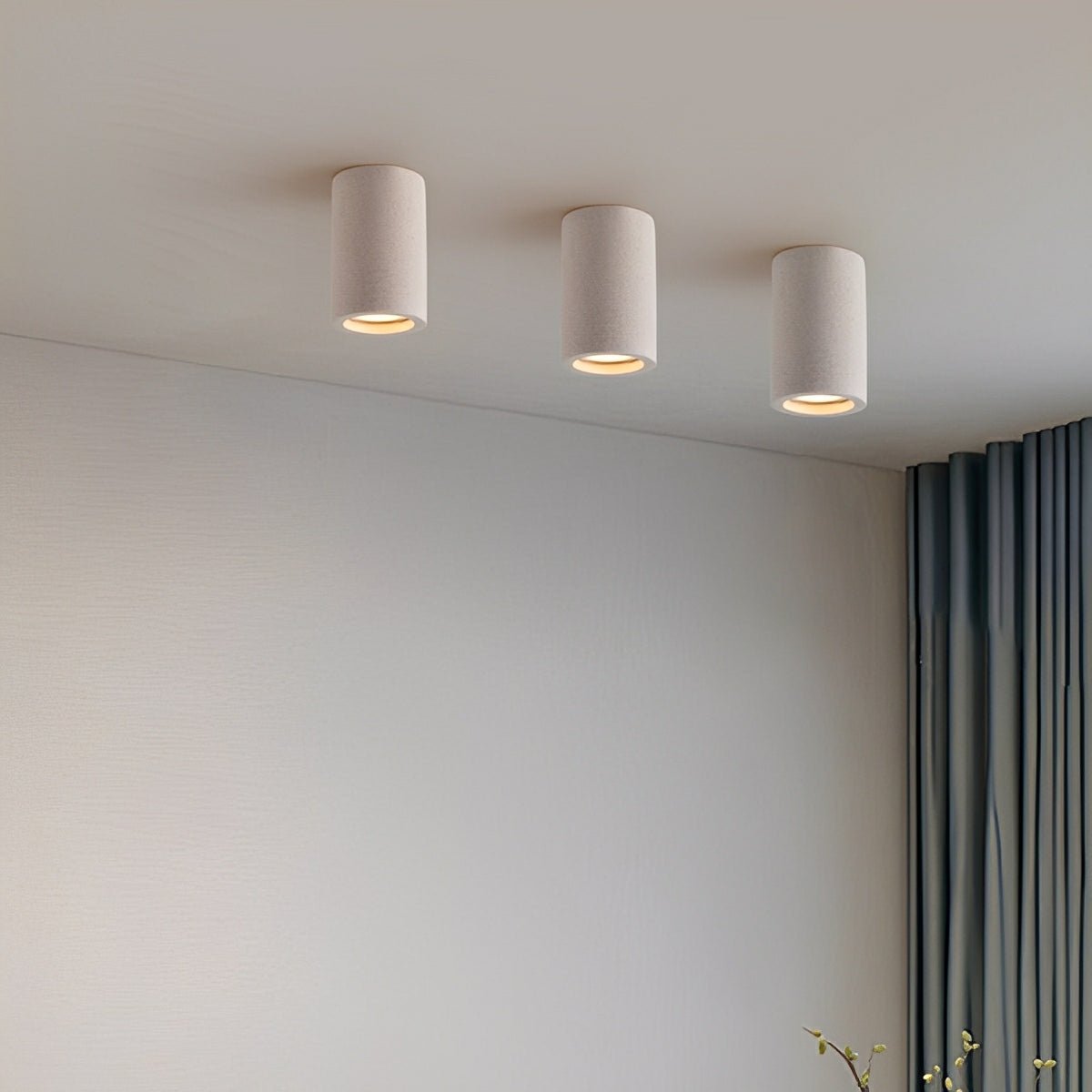Modern Round Concrete LED Ceiling Light