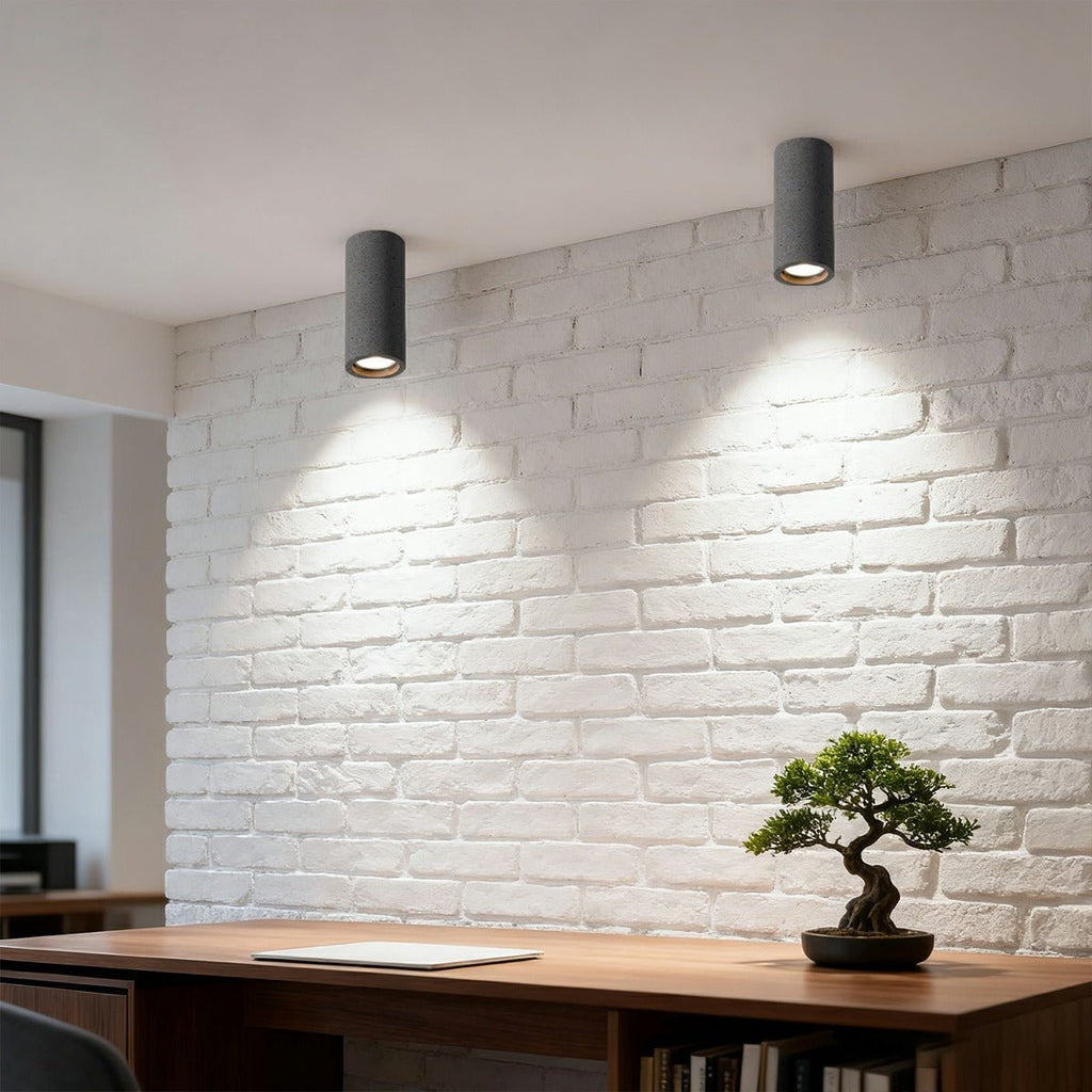 Modern Round Concrete LED Ceiling Light