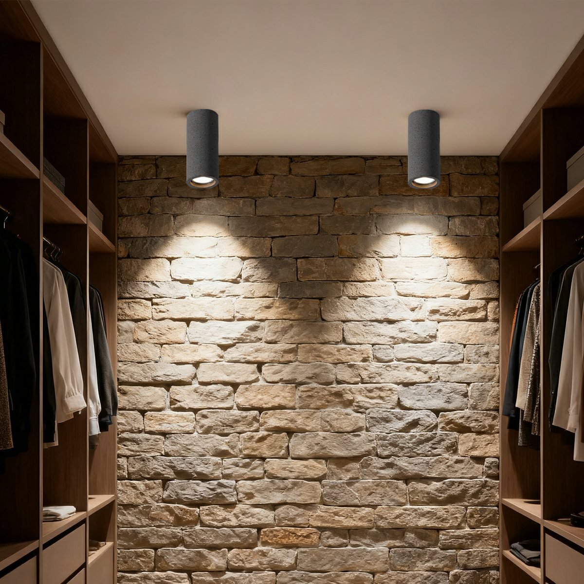 Modern Round Concrete LED Ceiling Light