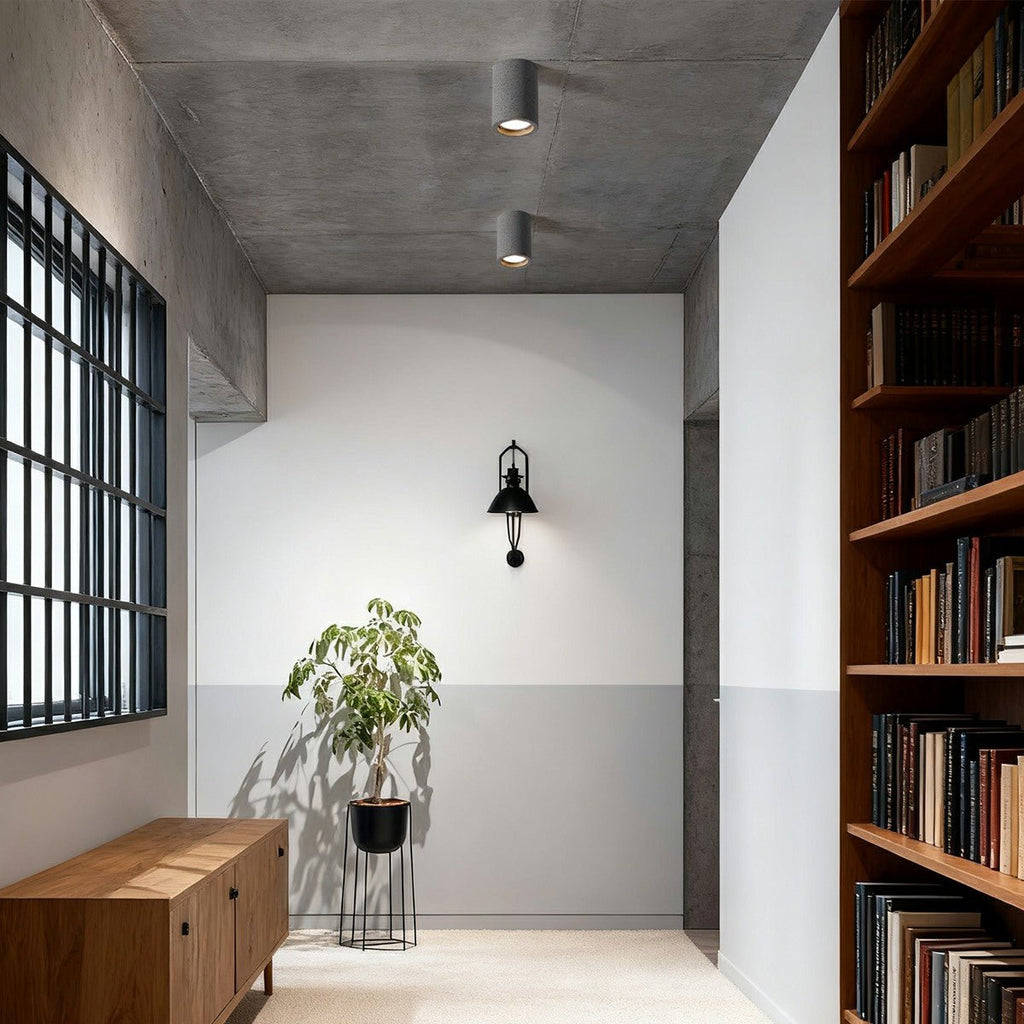 Modern Round Concrete LED Ceiling Light