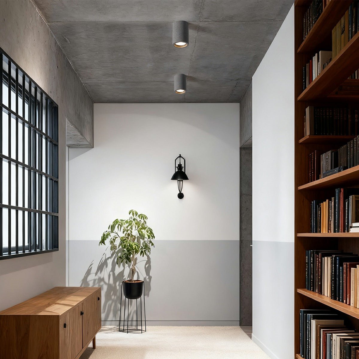 Modern Round Concrete LED Ceiling Light