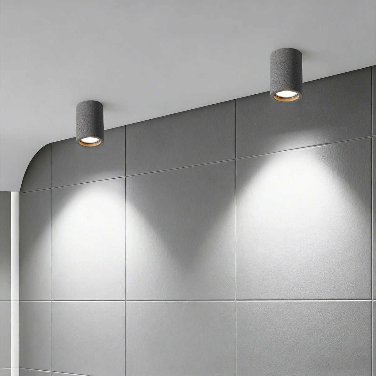 Modern Round Concrete LED Ceiling Light