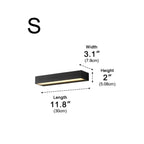 Modern Minimalist Waterproof Black LED Outdoor Porch Wall Light Fixture