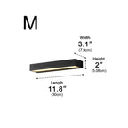 Modern Minimalist Waterproof Black LED Outdoor Porch Wall Light Fixture