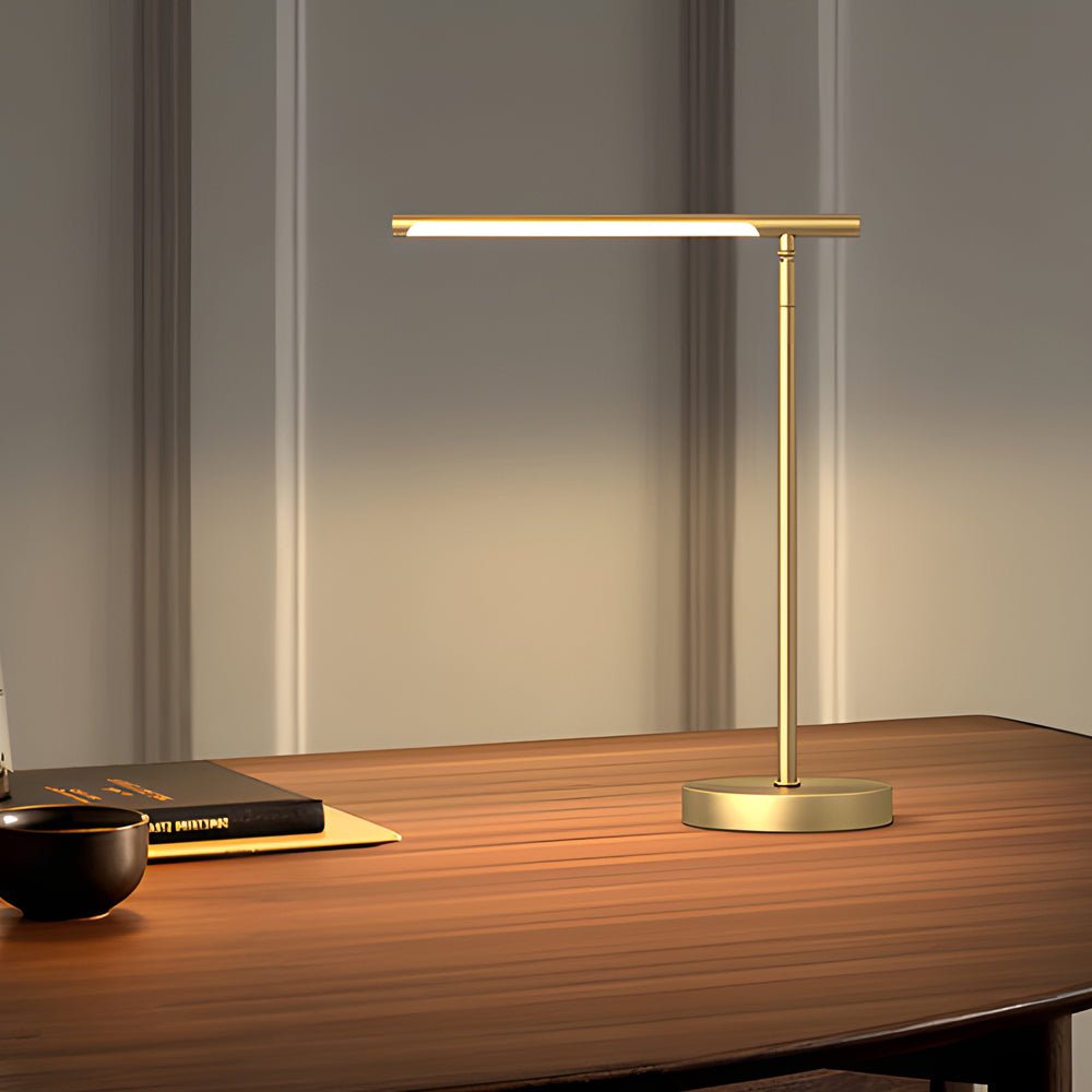 Modern Minimalist | Adjustable LED Desk Lamp with Brushed Copper Finish | Versatile Lighting for Home Office Tasks