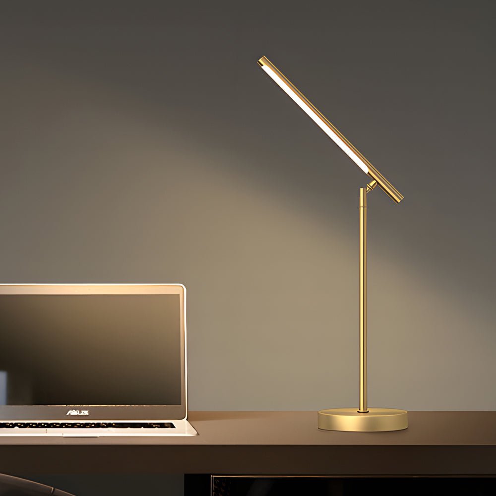 Modern Minimalist | Adjustable LED Desk Lamp with Brushed Copper Finish | Versatile Lighting for Home Office Tasks