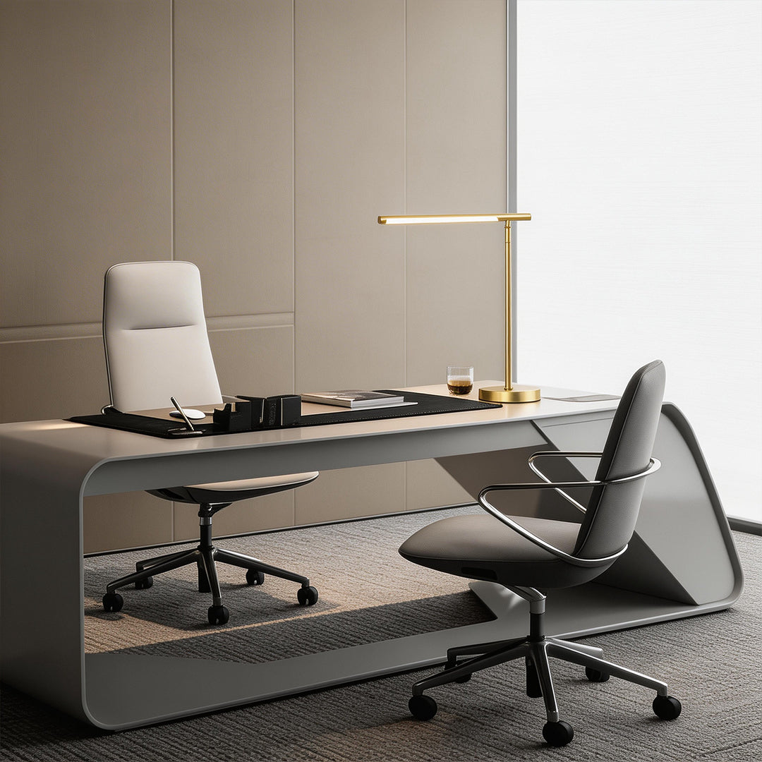 Modern Minimalist | Adjustable LED Desk Lamp with Brushed Copper Finish | Versatile Lighting for Home Office Tasks