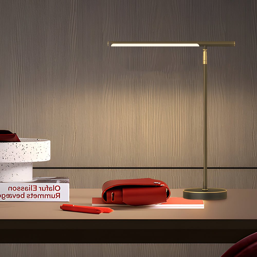 Modern Minimalist | Adjustable LED Desk Lamp with Brushed Copper Finish | Versatile Lighting for Home Office Tasks