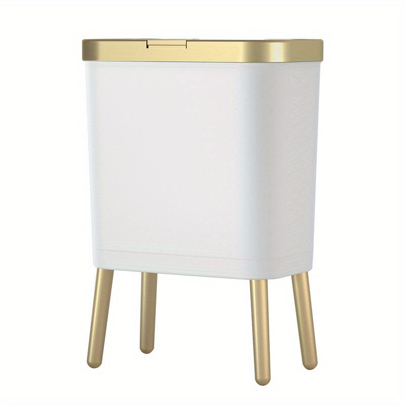 Modern Odour-Sealing Kitchen Trash Can with Elevated Legs | 15L Stylish Waste Bin for Home Organization
