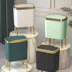 Modern Odour-Sealing Kitchen Trash Can with Elevated Legs | 15L Stylish Waste Bin for Home Organization