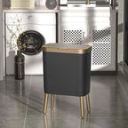 Modern Odour-Sealing Kitchen Trash Can with Elevated Legs | 15L Stylish Waste Bin for Home Organization