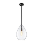 Modern Olive | Glass Pendant Light with Dimmable Shade | Adjustable Height for Kitchen Island Lighting