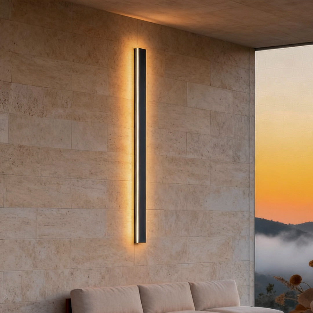 Modern Outdoor Wall Lights | Minimalist Linear Sconce with Integrated LED & Four Color Modes for Versatile Illumination