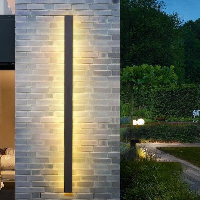 Modern Outdoor Wall Lights | Minimalist Linear Sconce with Integrated LED & Four Color Modes for Versatile Illumination