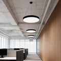 Modern Round Pendant Light | Adjustable Dimmable Ceiling Fixture with Floating Design | Versatile Kitchen Pendant Lighting for Efficient Illumination