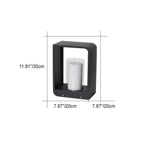 Modern Square Solar Lights Outdoor with Adjustable Color Modes | Waterproof Design for Stylish Landscape Lighting