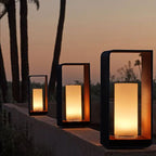 Modern Square Solar Lights Outdoor with Adjustable Color Modes | Waterproof Design for Stylish Landscape Lighting