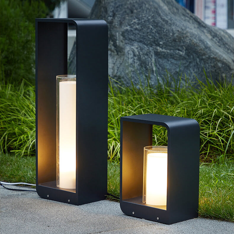 Modern Square Solar Lights Outdoor with Adjustable Color Modes | Waterproof Design for Stylish Landscape Lighting