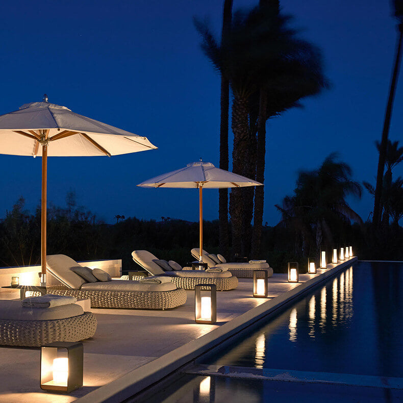 Modern Square Solar Lights Outdoor with Adjustable Color Modes | Waterproof Design for Stylish Landscape Lighting