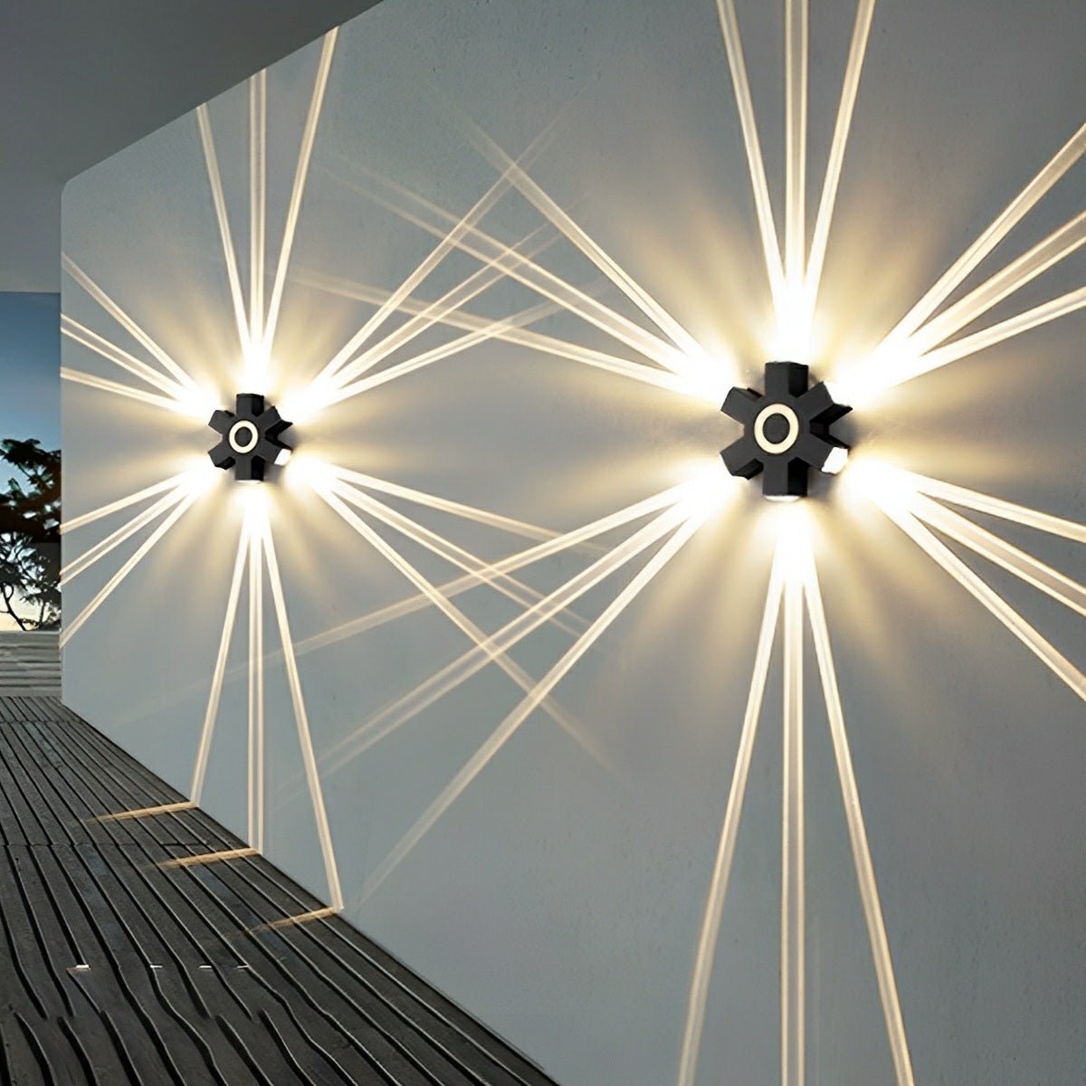 Modern Waterproof Black Outdoor LED Wall Spotlight