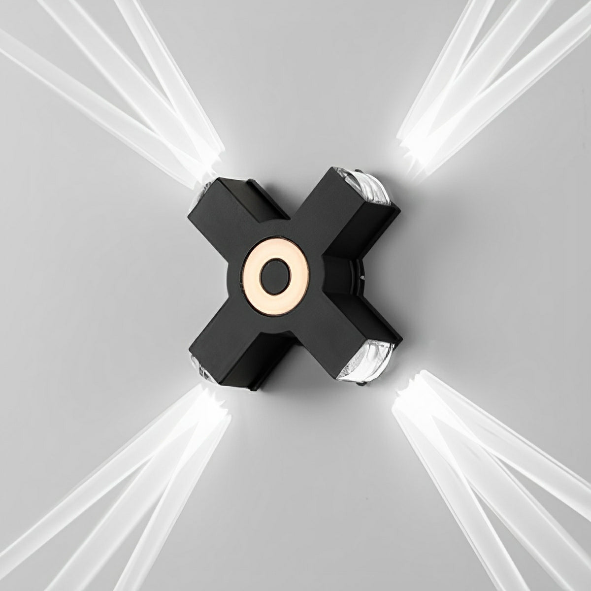 Modern Waterproof Black Outdoor LED Wall Spotlight