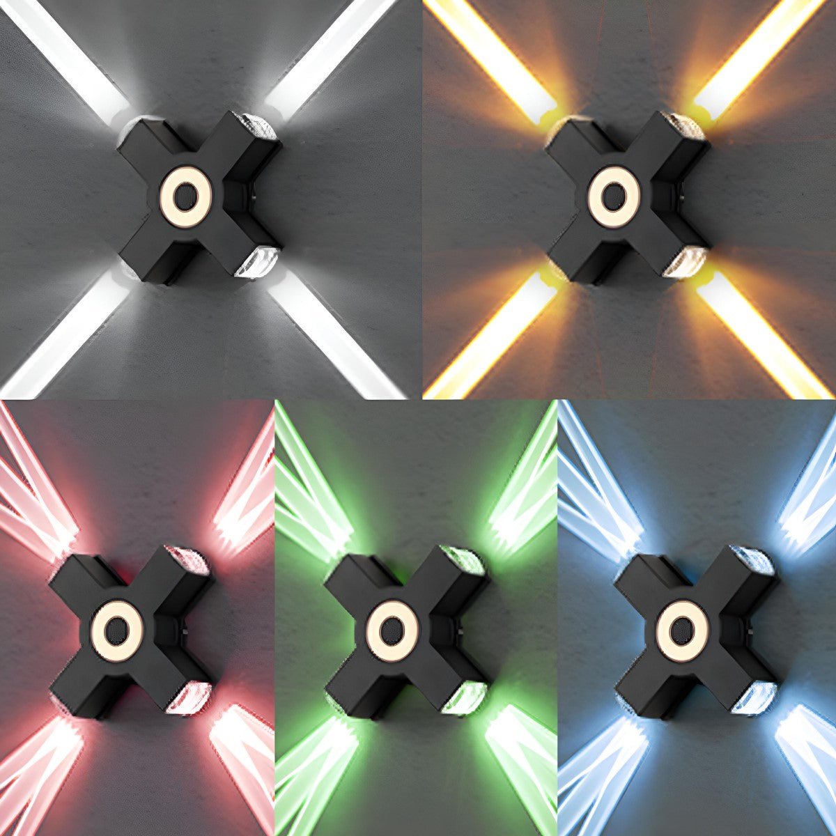 Modern Waterproof Black Outdoor LED Wall Spotlight