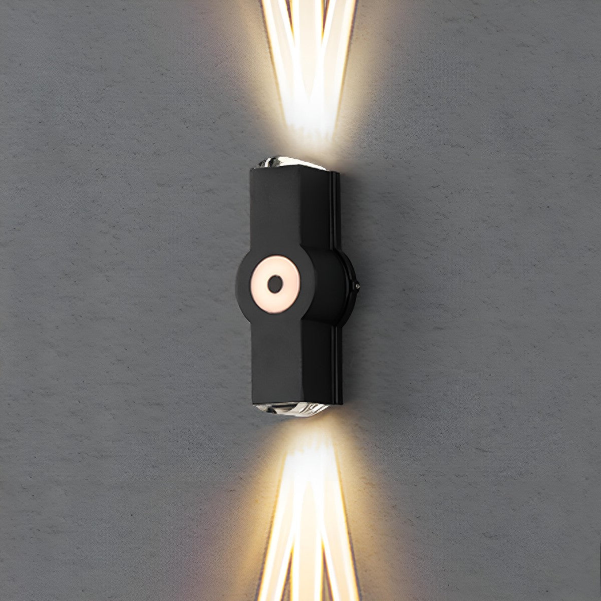 Modern Waterproof Black Outdoor LED Wall Spotlight