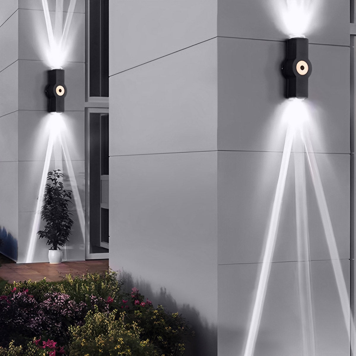 Modern Waterproof Black Outdoor LED Wall Spotlight