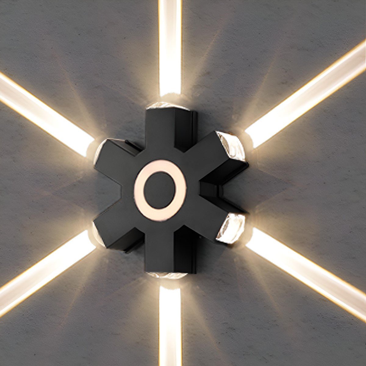 Modern Waterproof Black Outdoor LED Wall Spotlight