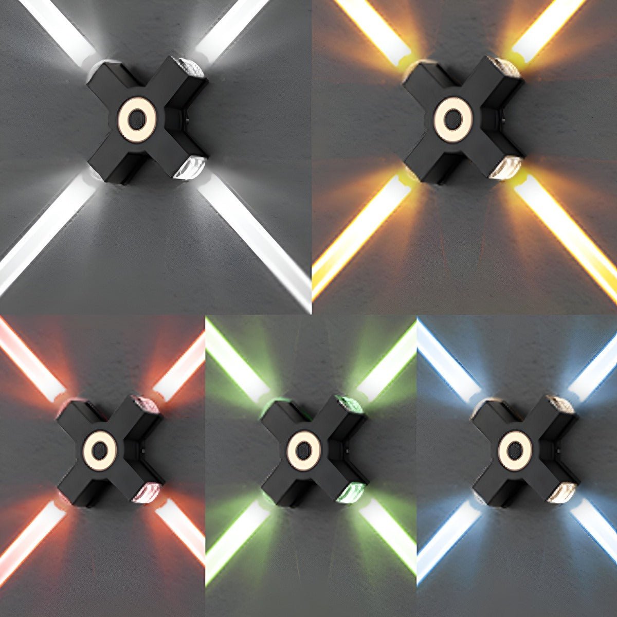 Modern Waterproof Black Outdoor LED Wall Spotlight