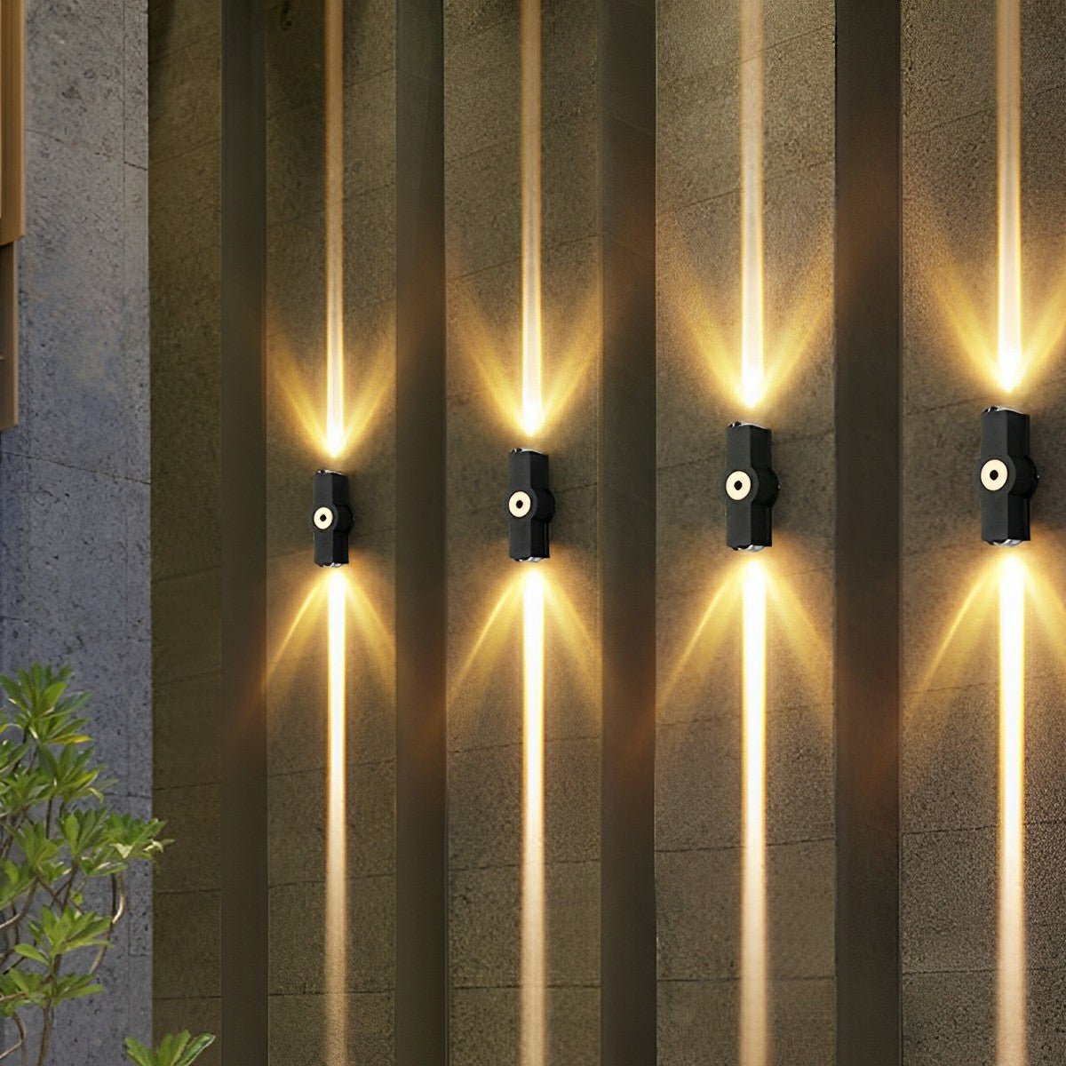Modern Waterproof Black Outdoor LED Wall Spotlight