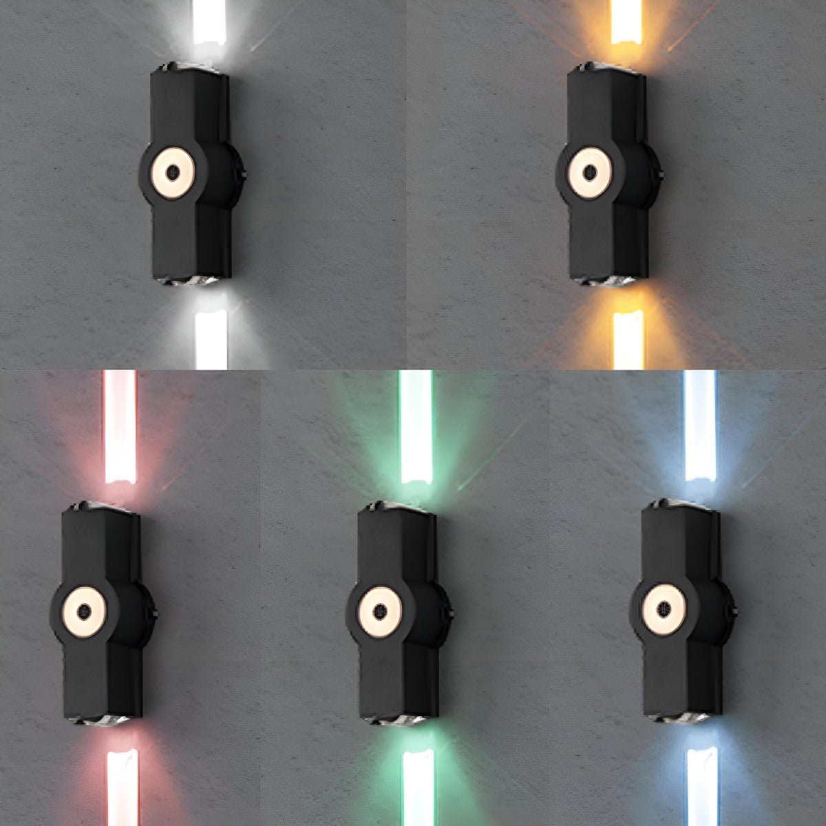 Modern Waterproof Black Outdoor LED Wall Spotlight
