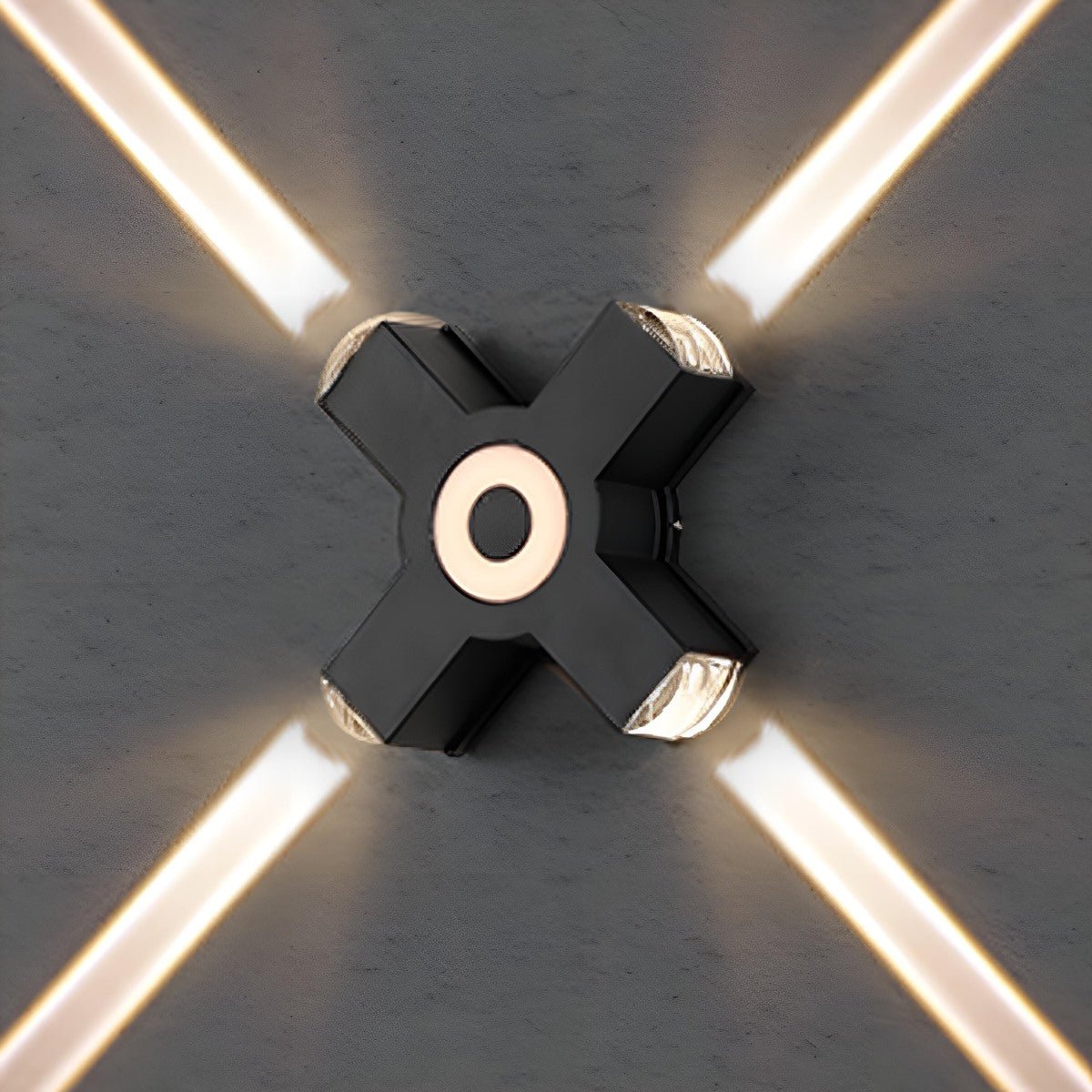 Modern Waterproof Black Outdoor LED Wall Spotlight