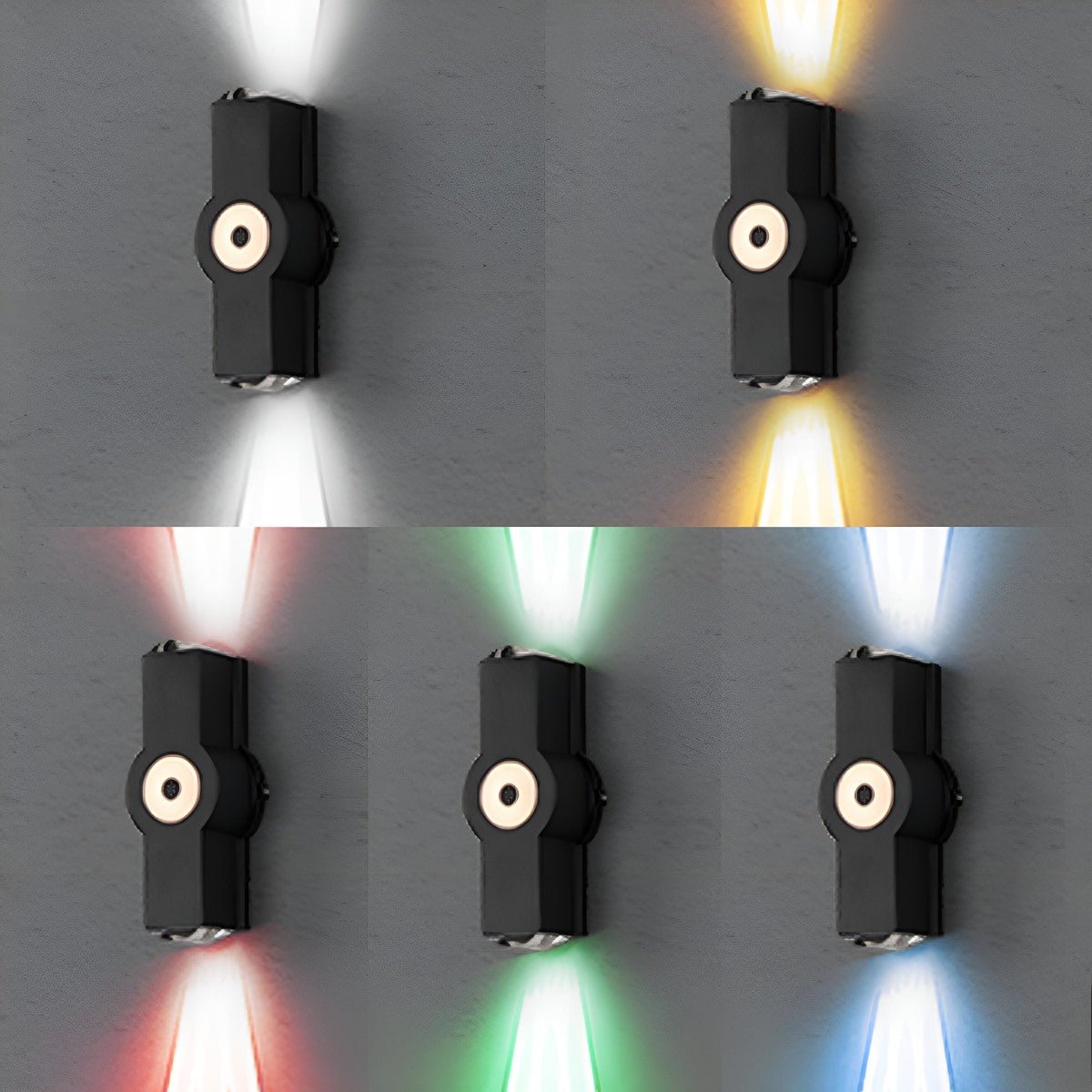 Modern Waterproof Black Outdoor LED Wall Spotlight
